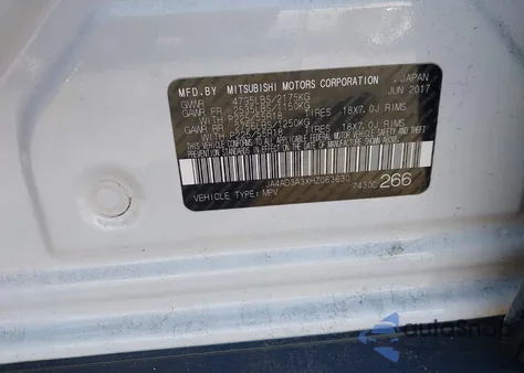 2017 Mitsubishi Outlander Sel from USA, damaged, VIN JA4AD3A3XHZ063630